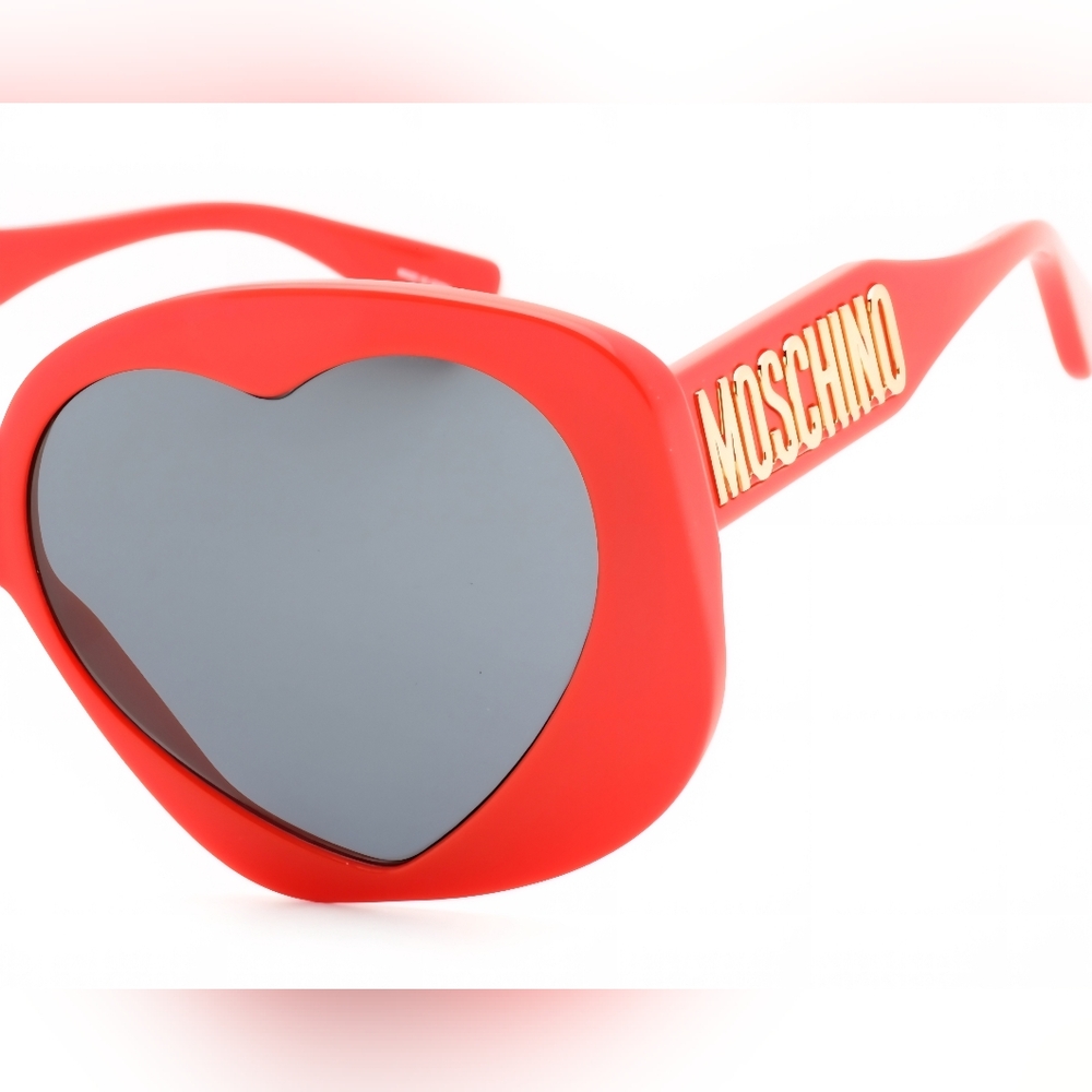Moschino MOS152/S, Women’s Sunglasses, Red Heart Sunglasses with Gray Lenses - Picture 3 of 9